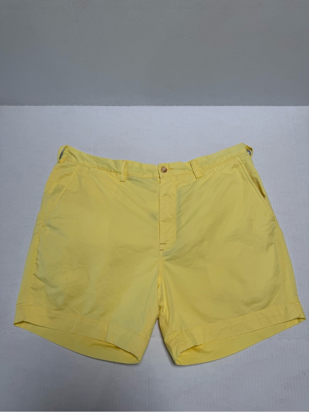 Polo Ralph Lauren Yellow Chino Shorts Mens 36 Stretch Cotton Twill 5” Inseam